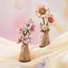 Robotime Rowood DIY 3D Wooden Puzzle – Flores Sakura, Gerbera y Margarita