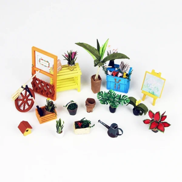 Robotime DIY House con Muebles – Sala de Estudio & Café
