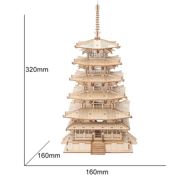 Robotime Rolife Five-storied Pagoda 3D Puzzle