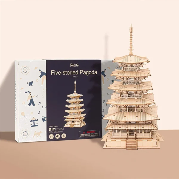 Robotime Rolife Five-storied Pagoda 3D Puzzle