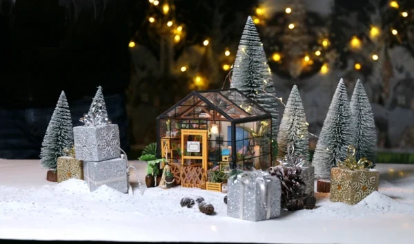 Robotime DIY House con Muebles – Sala de Estudio & Café