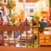 Robotime DIY House con Muebles – Sala de Estudio & Café