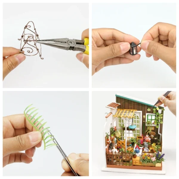 Robotime DIY House con Muebles – Sala de Estudio & Café