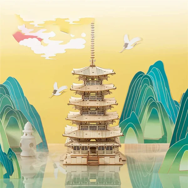Robotime Rolife Five-storied Pagoda 3D Puzzle