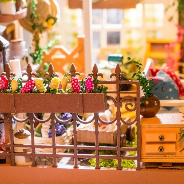 Robotime DIY House con Muebles – Sala de Estudio & Café