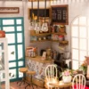Robotime DIY House con Muebles – Sala de Estudio & Café