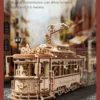 Robotime ROKR Classic City Tram Car – Puzzle 3D de Madera