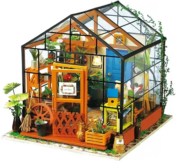 Robotime DIY House con Muebles – Sala de Estudio & Café