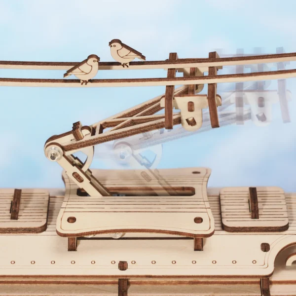 Robotime ROKR Classic City Tram Car – Puzzle 3D de Madera