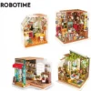 Robotime DIY House con Muebles – Sala de Estudio & Café