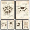 Poster Gamer Vintage Pop – Canvas Painting