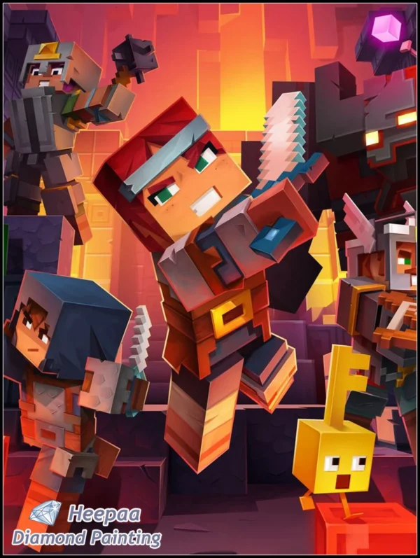 DIY Game Minecraft – Pintura Diamante 5D Arte Divertido