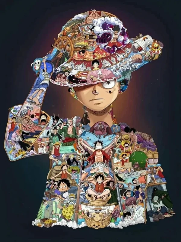 One Piece – Monkey D. Luffy Pintura Diamante 5D DIY