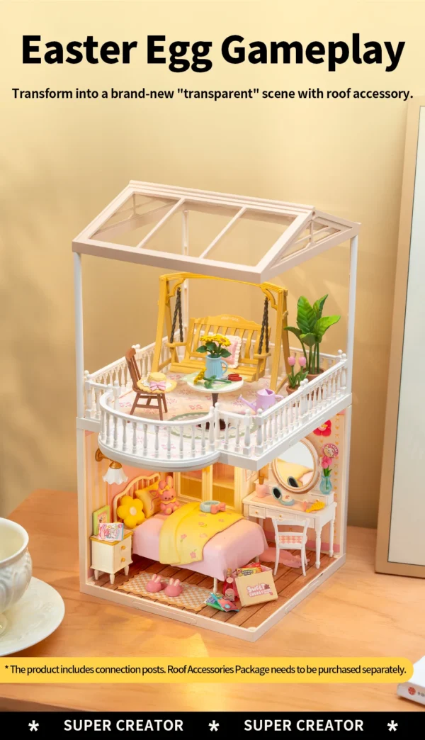 Robotime Rolife Lovely Pink Bedroom – DIY Mini Casa Miniatura