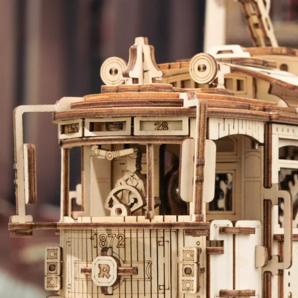 Robotime ROKR Classic City Tram Car – Puzzle 3D de Madera