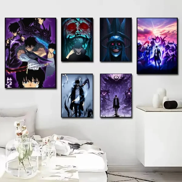 Solo Leveling – Póster Autoadhesivo Impermeable