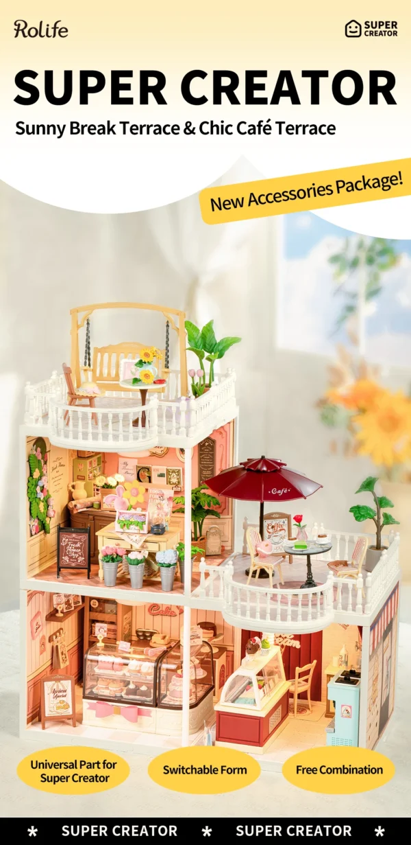 Robotime Rolife Lovely Pink Bedroom – DIY Mini Casa Miniatura