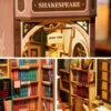 Robotime Rolife New Booknook Bookstore con Luz – DIY Mini Librería de Madera