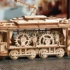 Robotime ROKR Classic City Tram Car – Puzzle 3D de Madera