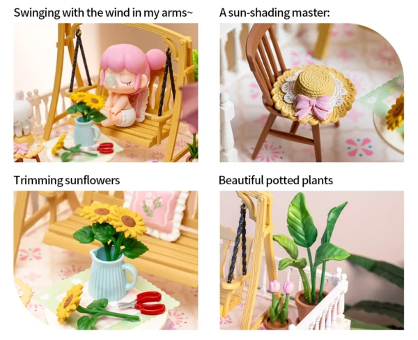 Robotime Rolife Lovely Pink Bedroom – DIY Mini Casa Miniatura