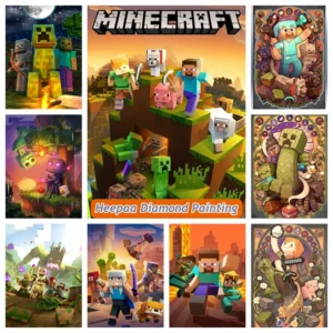 DIY Game Minecraft – Pintura Diamante 5D Arte Divertido