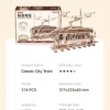 Robotime ROKR Classic City Tram Car – Puzzle 3D de Madera