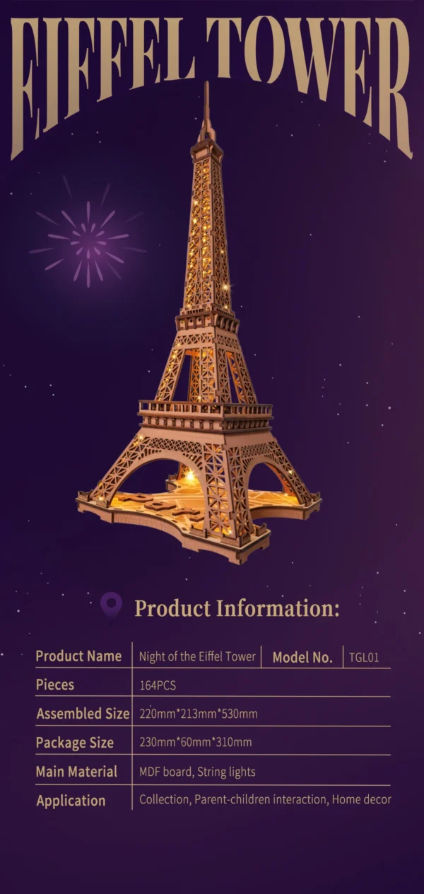 Robotime Rolife – Night of the Eiffel Tower
