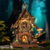 Robotime ROKR Cuckoo Clock – Puzzle 3D Mecánico de Madera
