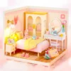 Robotime Rolife Lovely Pink Bedroom – DIY Mini Casa Miniatura