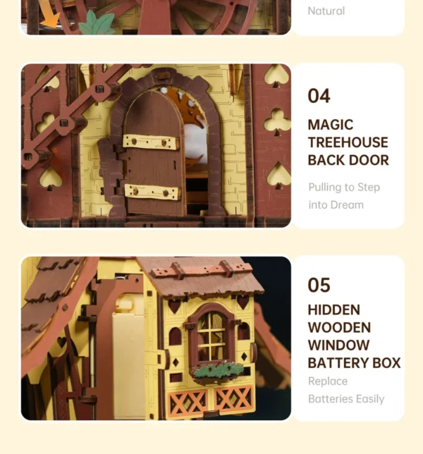 Robotime ROKR Cuckoo Clock – Puzzle 3D Mecánico de Madera