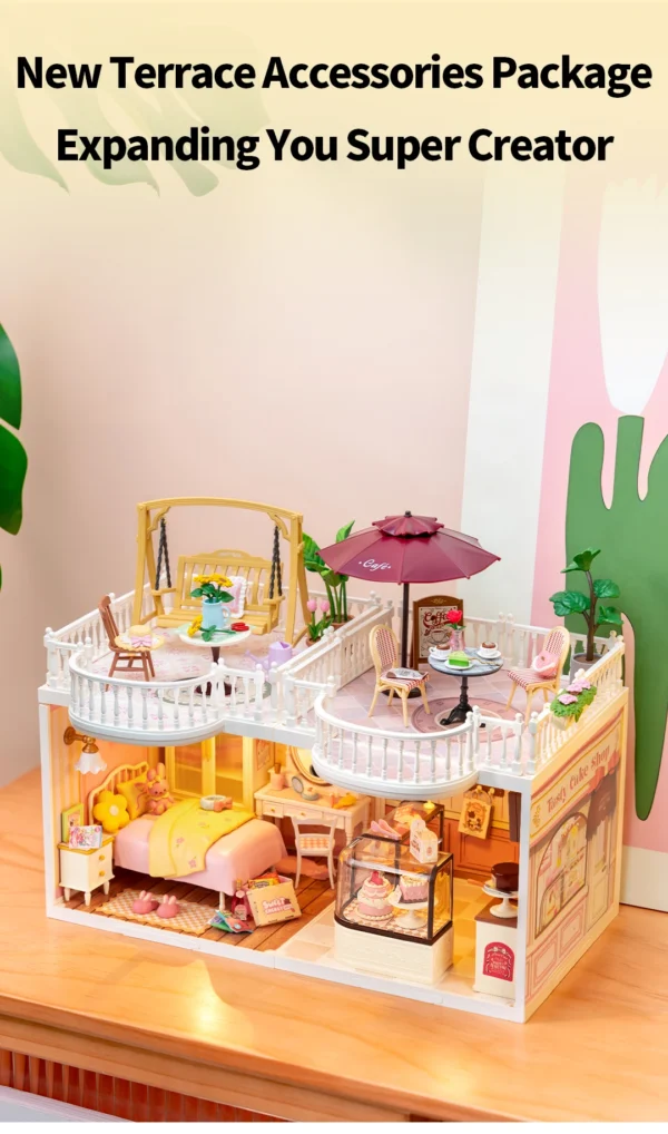 Robotime Rolife Lovely Pink Bedroom – DIY Mini Casa Miniatura