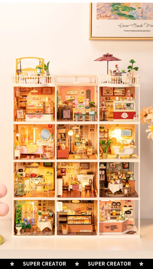 Robotime Rolife Lovely Pink Bedroom – DIY Mini Casa Miniatura