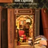 Robotime Rolife New Booknook Bookstore con Luz – DIY Mini Librería de Madera