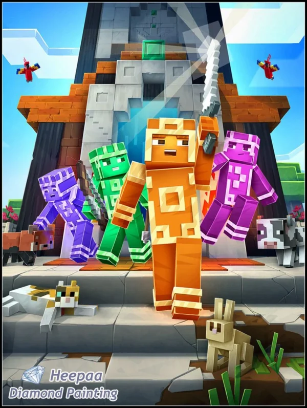 DIY Game Minecraft – Pintura Diamante 5D Arte Divertido