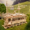 Robotime ROKR Classic City Tram Car – Puzzle 3D de Madera