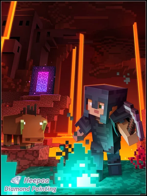 DIY Game Minecraft – Pintura Diamante 5D Arte Divertido