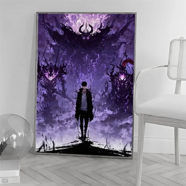 Solo Leveling – Póster Autoadhesivo Impermeable
