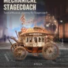 Robotime ROKR Stagecoach Music Box – Puzzle 3D de Madera