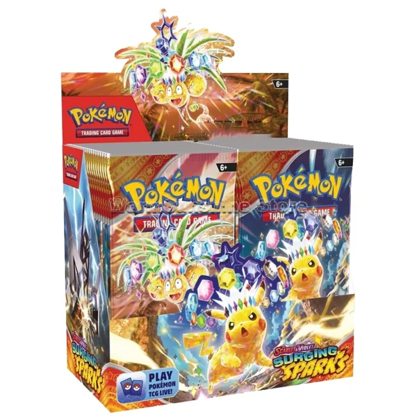 Pokémon TCG – Caja Élite de Entrenador (ETB) SV8 Surging Sparks – Original en Inglés