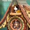 Robotime ROKR Cuckoo Clock – Puzzle 3D Mecánico de Madera