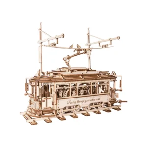 Robotime ROKR Classic City Tram Car – Puzzle 3D de Madera