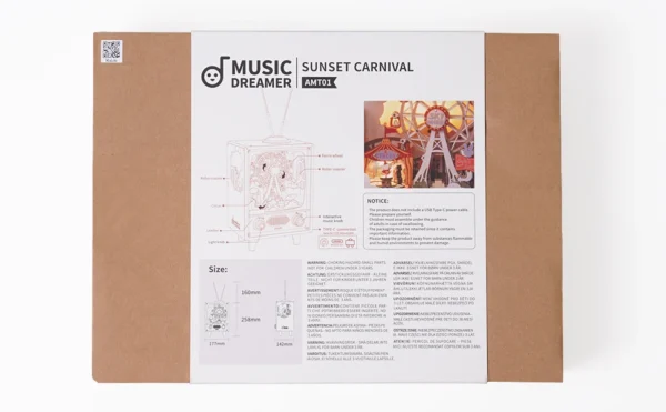 Robotime Rolife Sunset Carnival – Puzzle 3D Carrusel Musical con Luces