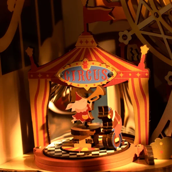 Robotime Rolife Sunset Carnival – Puzzle 3D Carrusel Musical con Luces