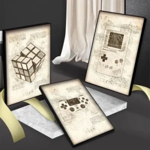 Poster Gamer Vintage Pop – Canvas Painting