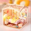 Robotime Rolife Lovely Pink Bedroom – DIY Mini Casa Miniatura