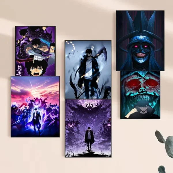 Solo Leveling – Póster Autoadhesivo Impermeable