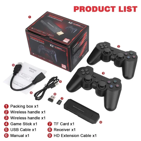 Consola Retro X2 Plus 256GB – 50,000 Juegos + Mandos Inalámbricos
