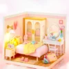 Robotime Rolife Lovely Pink Bedroom – DIY Mini Casa Miniatura