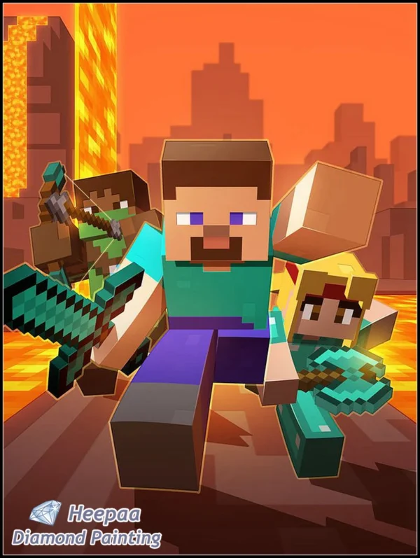 DIY Game Minecraft – Pintura Diamante 5D Arte Divertido