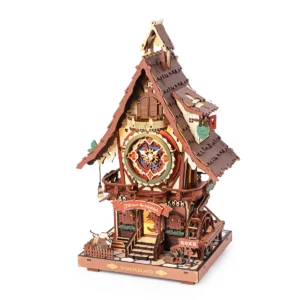 Robotime ROKR Cuckoo Clock – Puzzle 3D Mecánico de Madera